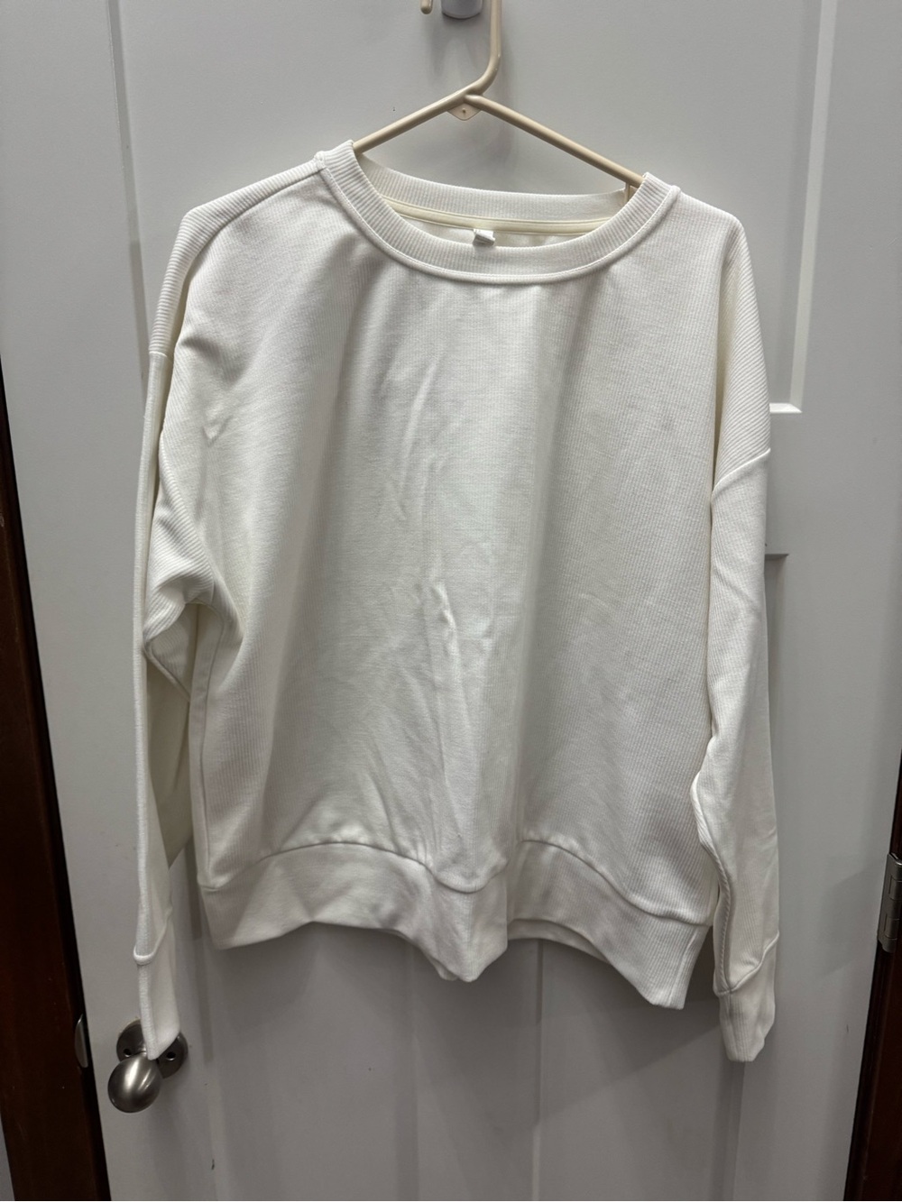 Zella Cream Relaxed Crewneck Pullover